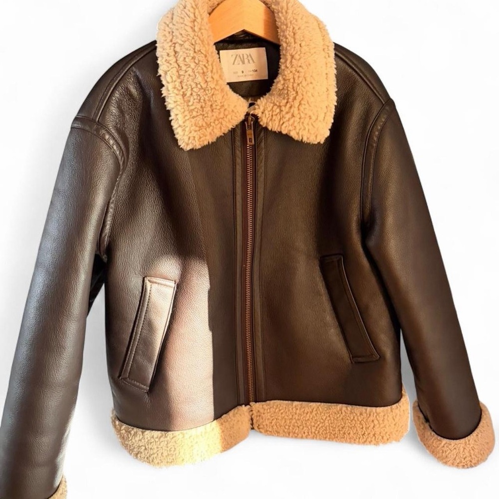 Zara Dark Brown Jacket with Cream Lining